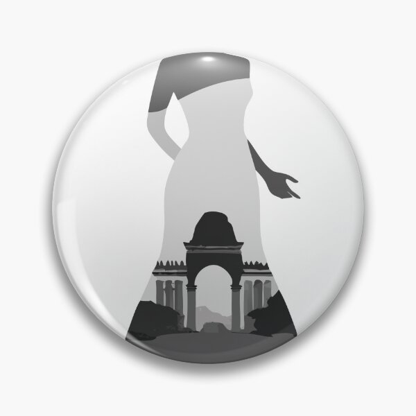 Item preview, Silhouette of Woman in Gown with India Gate Integrated Design designed and sold by Creative88Art.