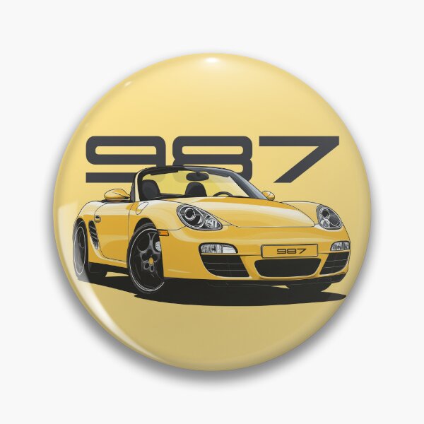 Item preview, Porsche 987 Boxster yellow classic illustration designed and sold by blackdogshop.