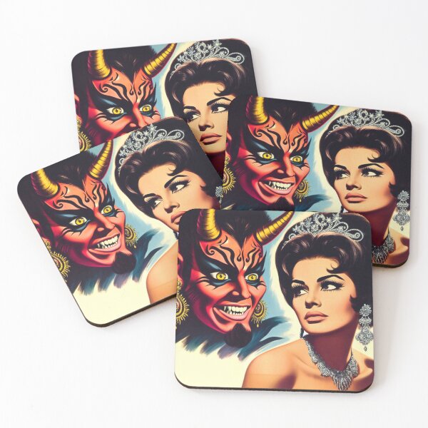 Artikelvorschau, Dämonen-Pin-up entworfen und verkauft von PulpVintage.