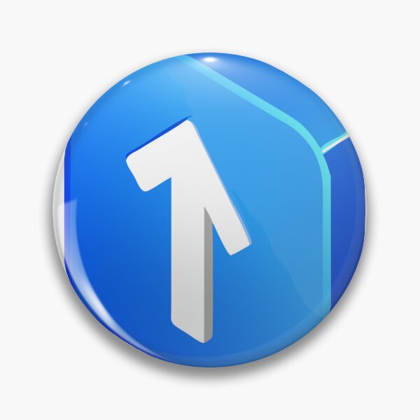 Item preview, 3D Isometric Blue Button with White Upward Arrow Design designed and sold by Creative88Art.
