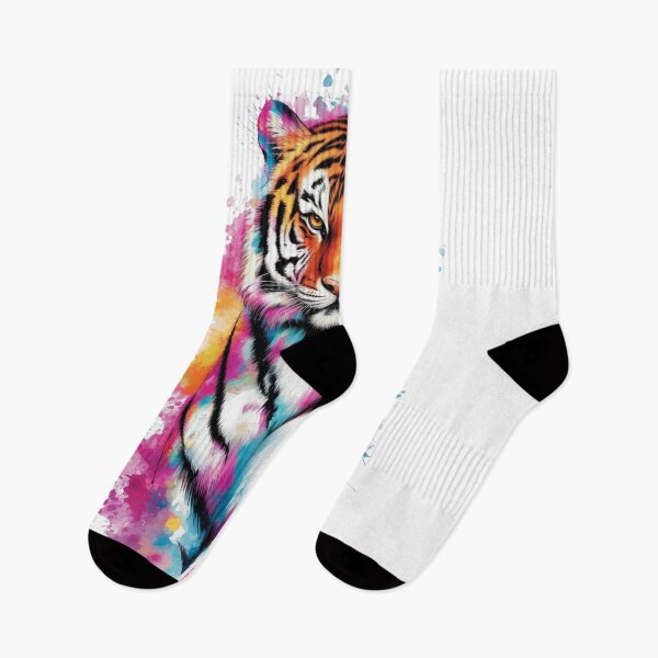 Item preview, Watercolor splash tiger designed and sold by FusiTink.