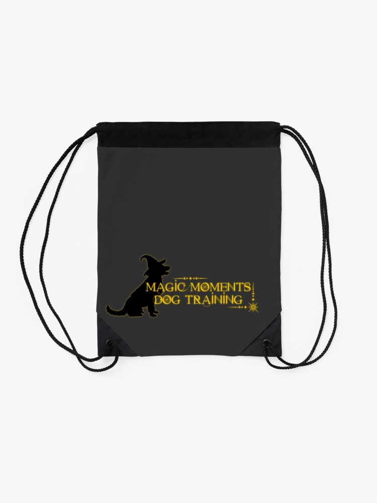 Thumbnail 2 of 3, Drawstring Bag, Magic Moments Dog training logo designed and sold by MMDogtraining.