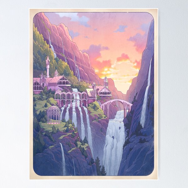 Artikel-Vorschau von Rivendell Landschafts-Fanart, designt und verkauft von Tami Wicinas.