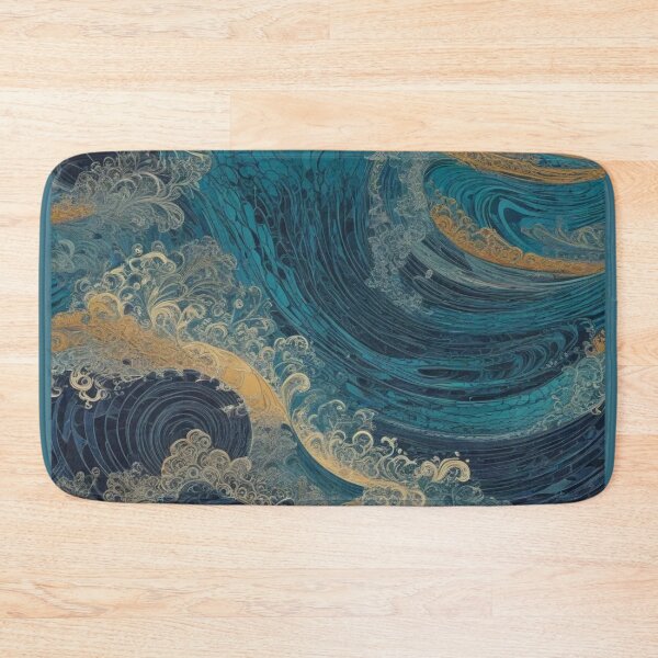 Item preview, Golden Tides in Teal designed and sold by kalvey64.