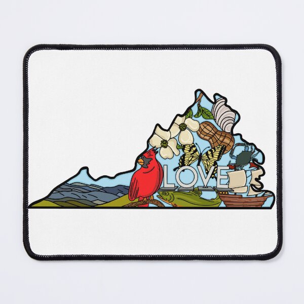 Item preview, Virginia Symbols Illustration designed and sold by fiberandgloss.