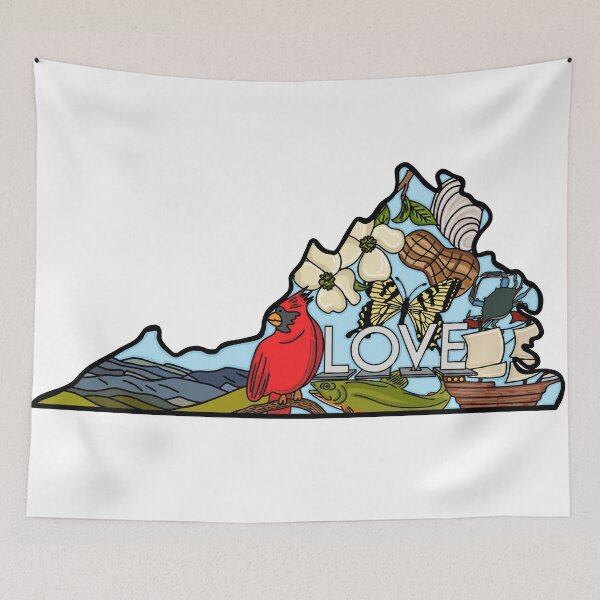 Item preview, Virginia Symbols Illustration  designed and sold by fiberandgloss.