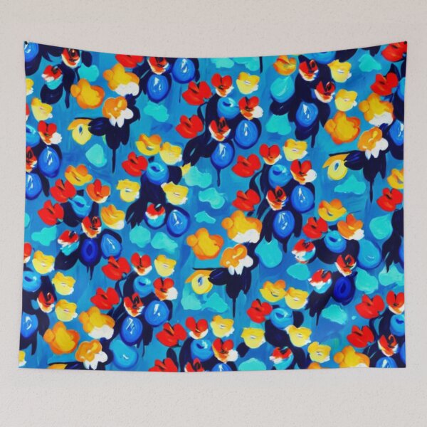 Item preview, Vibrant Bloom on Blue designed and sold by designt1shirts.