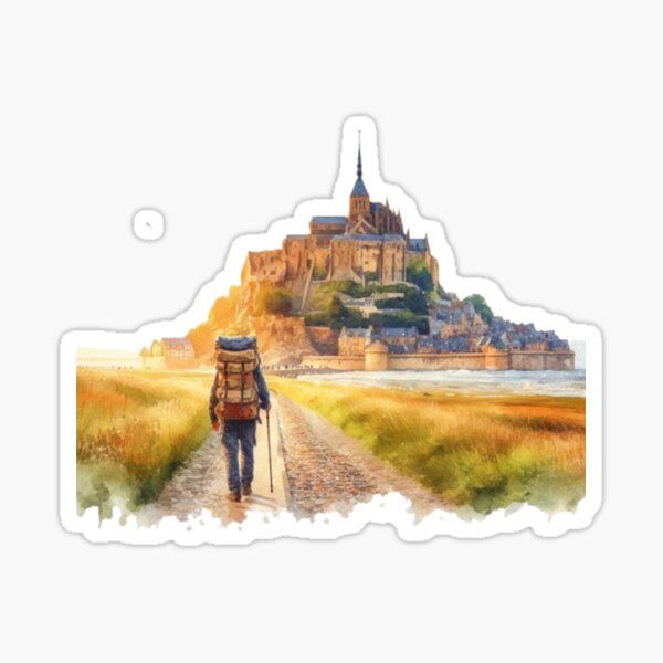 Artikel-Vorschau von Pilger auf dem Jakobsweg zum Mont Saint Michel, designt und verkauft von jefboutique6150.