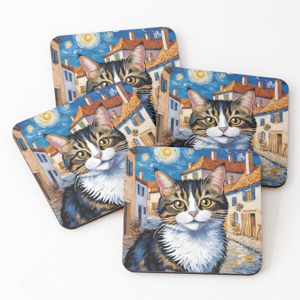 Item preview, Cat Van Gogh, Cute Cat Lover Gifts designed and sold by Cuteanimalgifts.