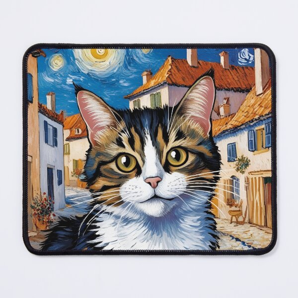 Item preview, Cat Van Gogh, Cute Cat Lover Gifts designed and sold by Cuteanimalgifts.
