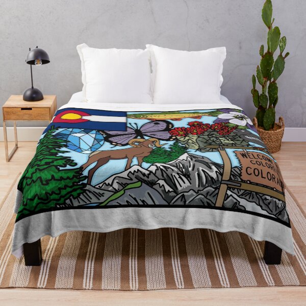 Item preview, Colorado Symbols Illustration designed and sold by fiberandgloss.