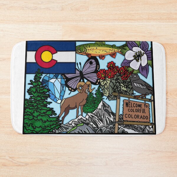 Item preview, Colorado Symbols Illustration designed and sold by fiberandgloss.