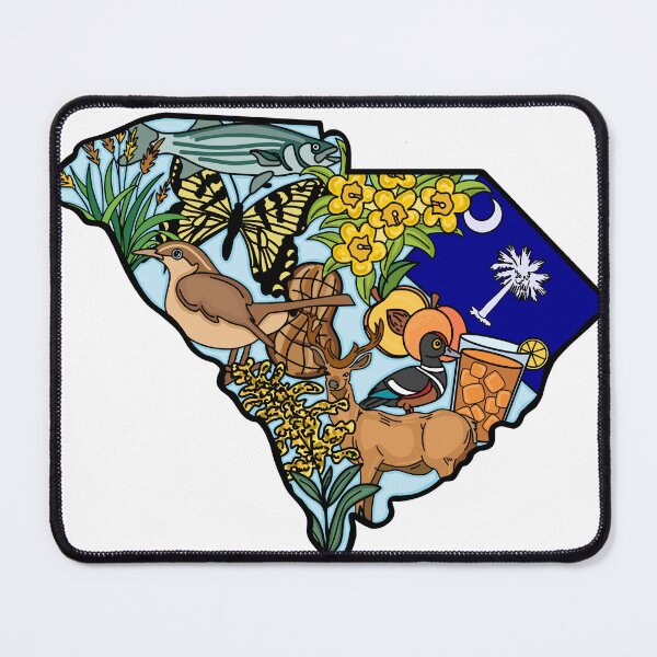 Item preview, South Carolina Symbols Illustration designed and sold by fiberandgloss.