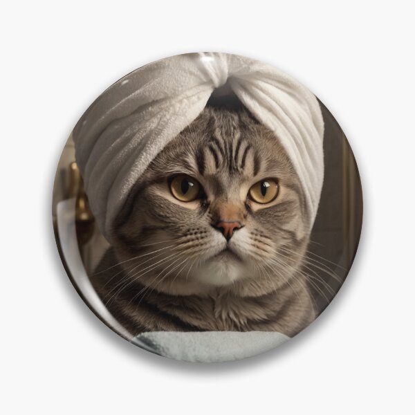Artikelvorschau, Spa-Tag-Katze mit Handtuch-Turban entworfen und verkauft von vk09.