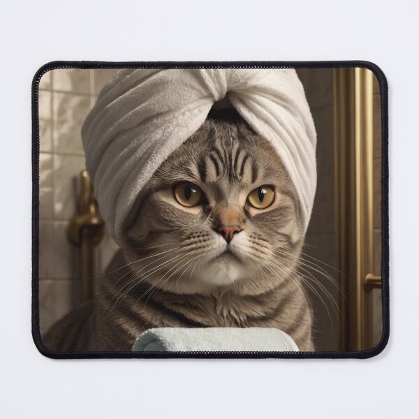 Item preview, Spa Day Cat with Towel Turban designed and sold by vk09.