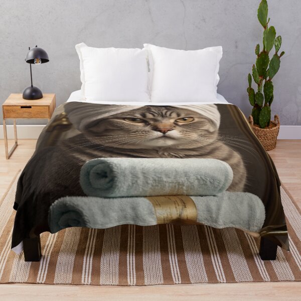 Item preview, Spa Day Cat with Towel Turban designed and sold by vk09.
