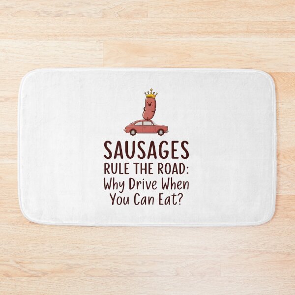 Item preview, Sausages Rule the Road: Funny Foodie Car Lover T-Shirt designed and sold by AnnDesignStudio.
