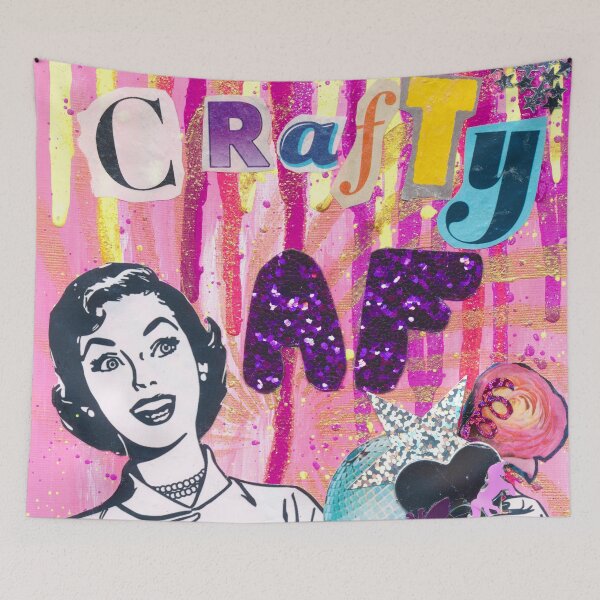 Item preview, Crafty AF Vintage Lady with Artsy Vibes designed and sold by Daydreamer Alley.