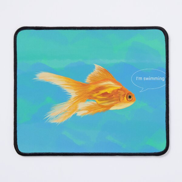 Item preview, Quirky Swimming Goldfish designed and sold by AmbientArtCo.
