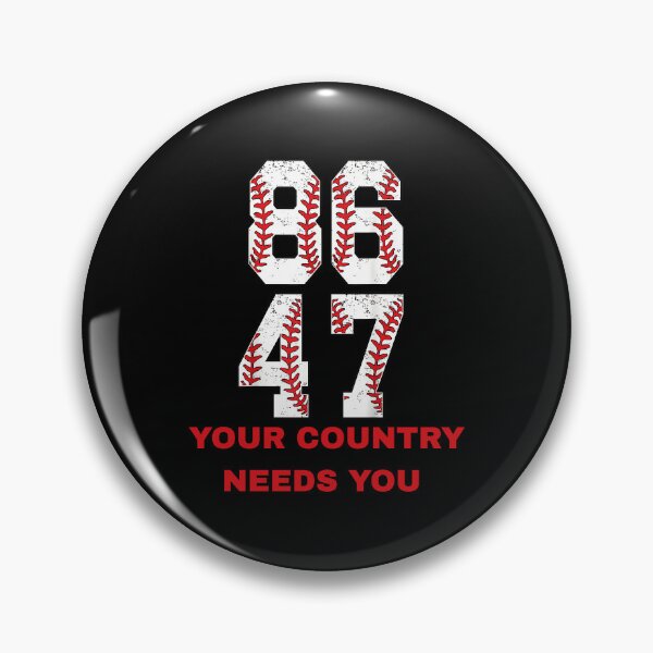 Item preview, Vintage 80s Style 86 47 Anti Trump BaseBall designed and sold by Spaceslafr.