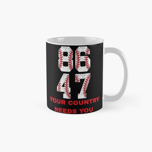 Aperçu de l'œuvre Baseball anti-Trump style années 80 vintage 86 47 créée et vendue par Spaceslafr.