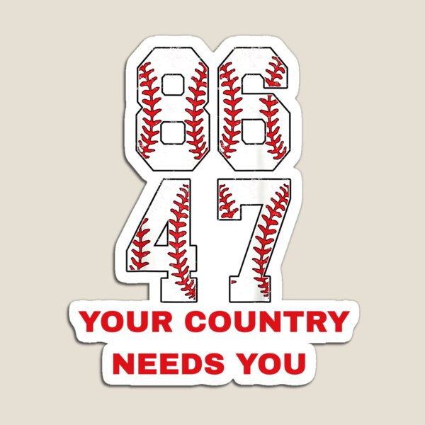 Item preview, Vintage 80s Style 86 47 Anti Trump BaseBall designed and sold by Spaceslafr.