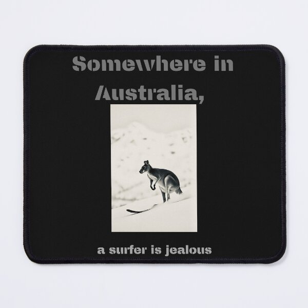 Item preview, Australian kangaroo in winter landscape on skis designed and sold by adamlach88.
