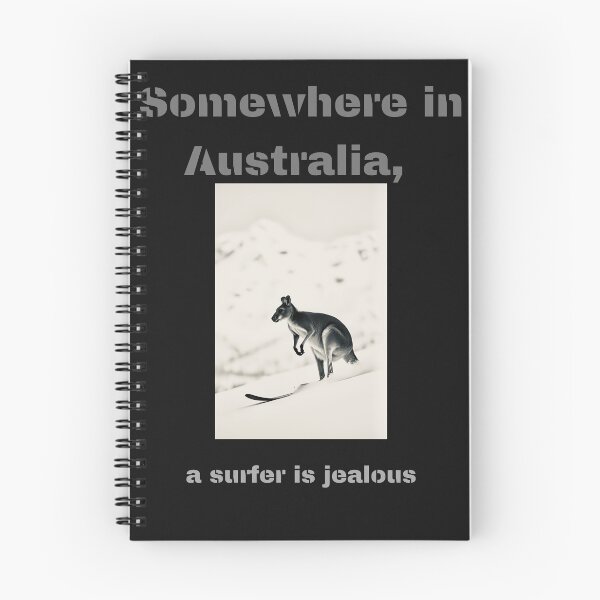 Item preview, Australian kangaroo in winter landscape on skis designed and sold by adamlach88.