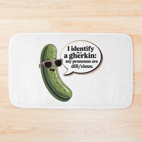Item preview, Cheeky Gherkin Pun: Dill/cious Pronouns - Funny Pickle Character T-Shirt designed and sold by AnnDesignStudio.