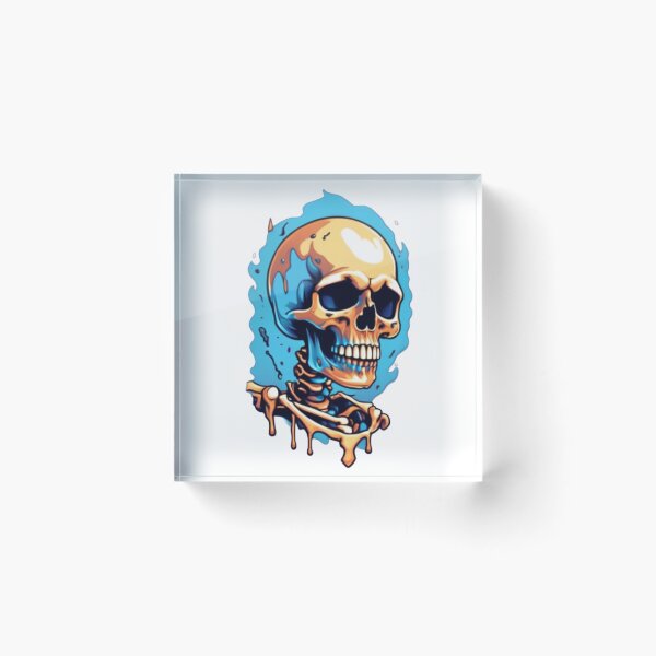 Item preview, Skull on fire designed and sold by RadManDesigns.