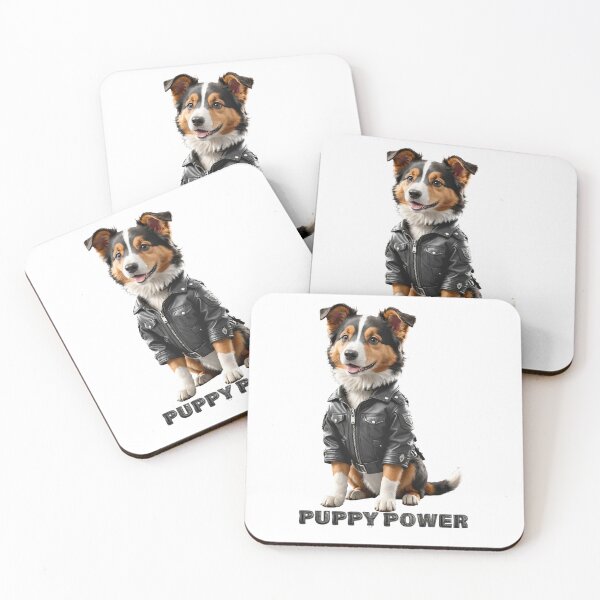 Item preview, Puppy Power. Cute Collie dog designed and sold by Drone-tees.