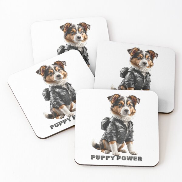 Item preview, Puppy Power. Cute Collie dog designed and sold by Drone-tees.