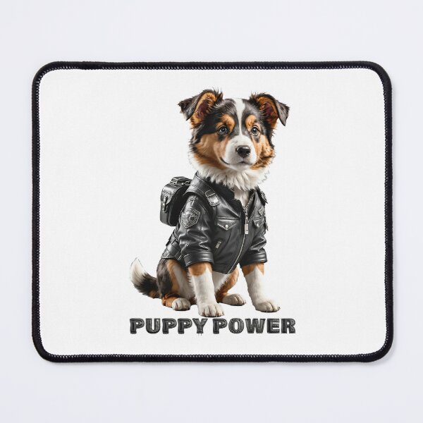 Item preview, Puppy Power. Cute Collie dog designed and sold by Drone-tees.