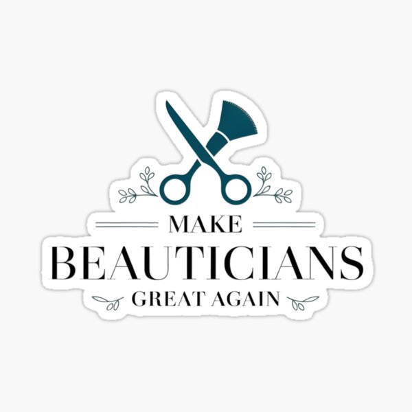 Item preview, "Snip, Style, Slay! – Playful ‘Make Beauticians Great Again’ Logo with Scissors & Brush Vibes" designed and sold by K3DreamKreation.