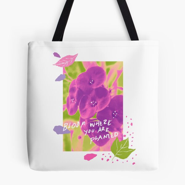Item preview, BLOOM WHERE YOU ARE PLANTED PINK GREEN PURPLE designed and sold by WISDOMheartsMX.