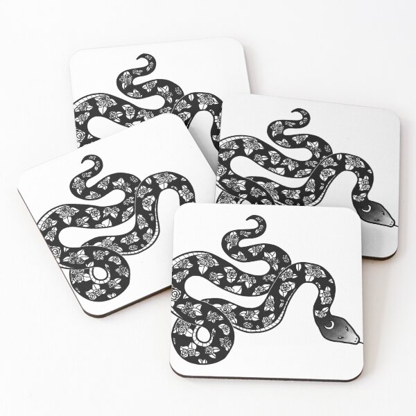 Item preview, tattoo snake with roses designed and sold by kyarosh.