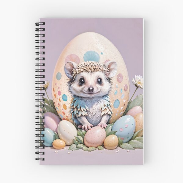 Item preview, Floral Hedgehog Easter Decor – Cute Spring Animal Digital Print designed and sold by Freestyle Designs.