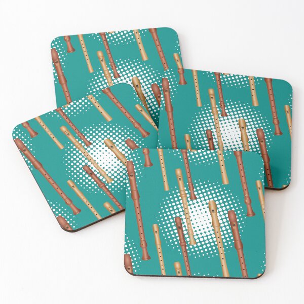 Item preview, Recorders on turquoise designed and sold by kobyakov.