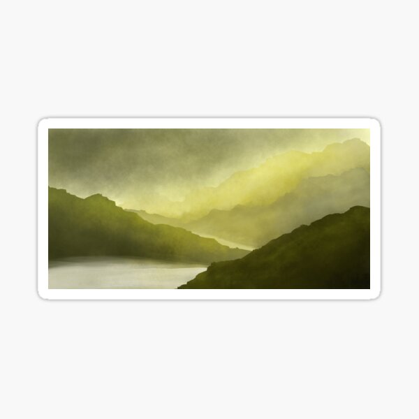 Item preview, foggy mountains at sunrise designed and sold by kyarosh.