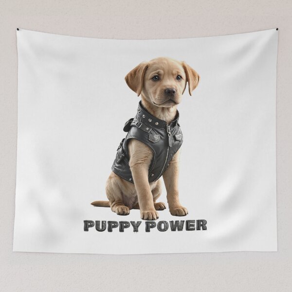 Item preview, Puppy Power. Cute Labrador dog designed and sold by Drone-tees.