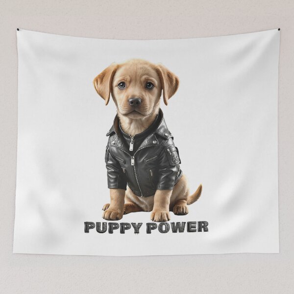 Item preview, Puppy Power. Cute Labrador dog designed and sold by Drone-tees.