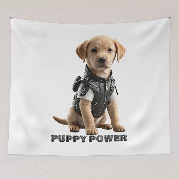 Item preview, Puppy Power. Cute Labrador dog designed and sold by Drone-tees.
