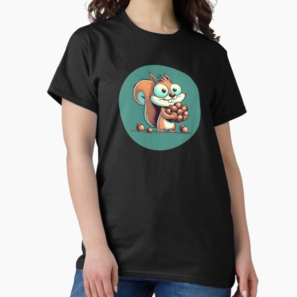 Squirrel Hoarding Nuts Classic T-Shirt