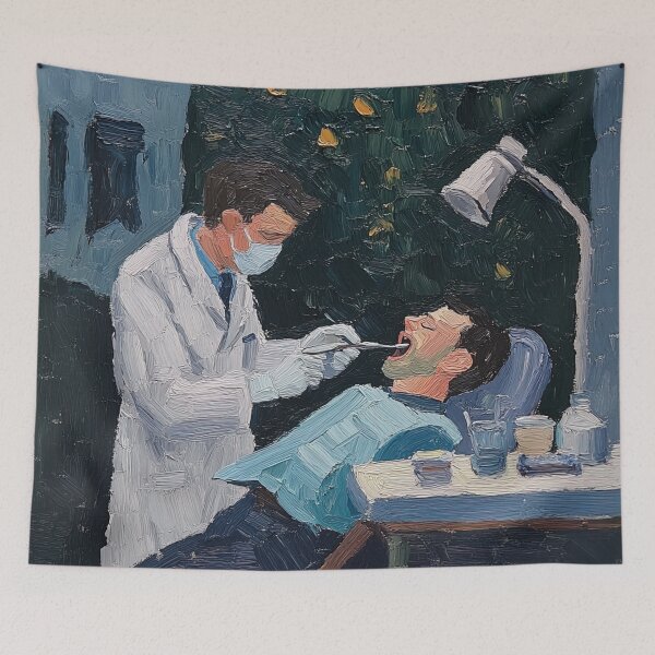 Item preview, Dentist | Post-impressionist painting style designed and sold by ComicsFactory.