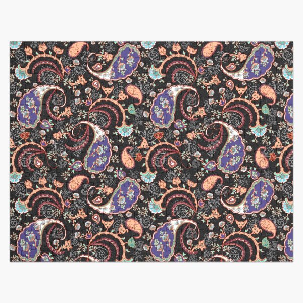 Dog and Cat Paisley Jigsaw Puzzle