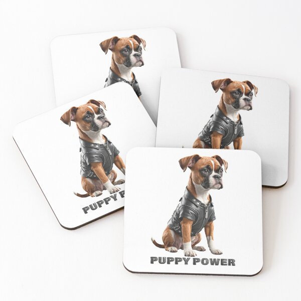 Item preview, Puppy Power. Cute Boxer dog designed and sold by Drone-tees.