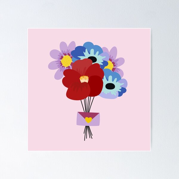 Vista previa del artículo con la obra «Globos con forma de flores y letras», diseñado y vendido por AlginaPugachova.