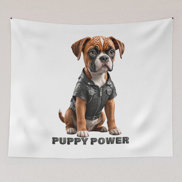 Item preview, Puppy Power. Cute Boxer dog designed and sold by Drone-tees.
