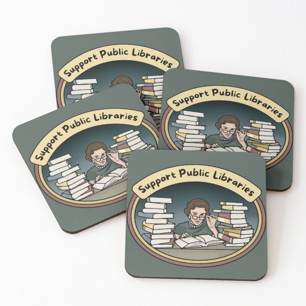 Item preview, Support Public Libraries designed and sold by Unhinged Heather.