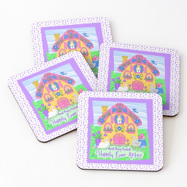 Item preview, Bunny Cottage Collage Illustration designed and sold by MarcyBrennanArt.